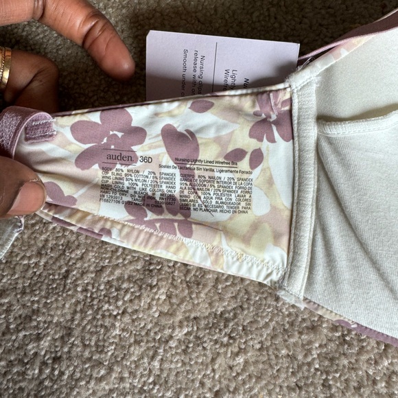 Women’s Auden lightly Lined Wireless Bra Orchid Bloom 36D - Picture 3 of 4